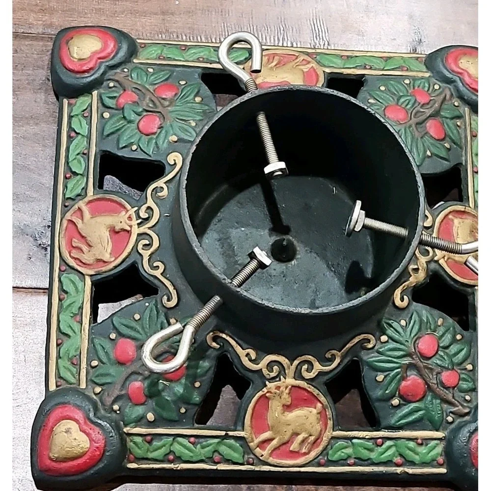 Vintage Cast Iron Christmas Tree German Style/ European Tree‎ Foot Stand